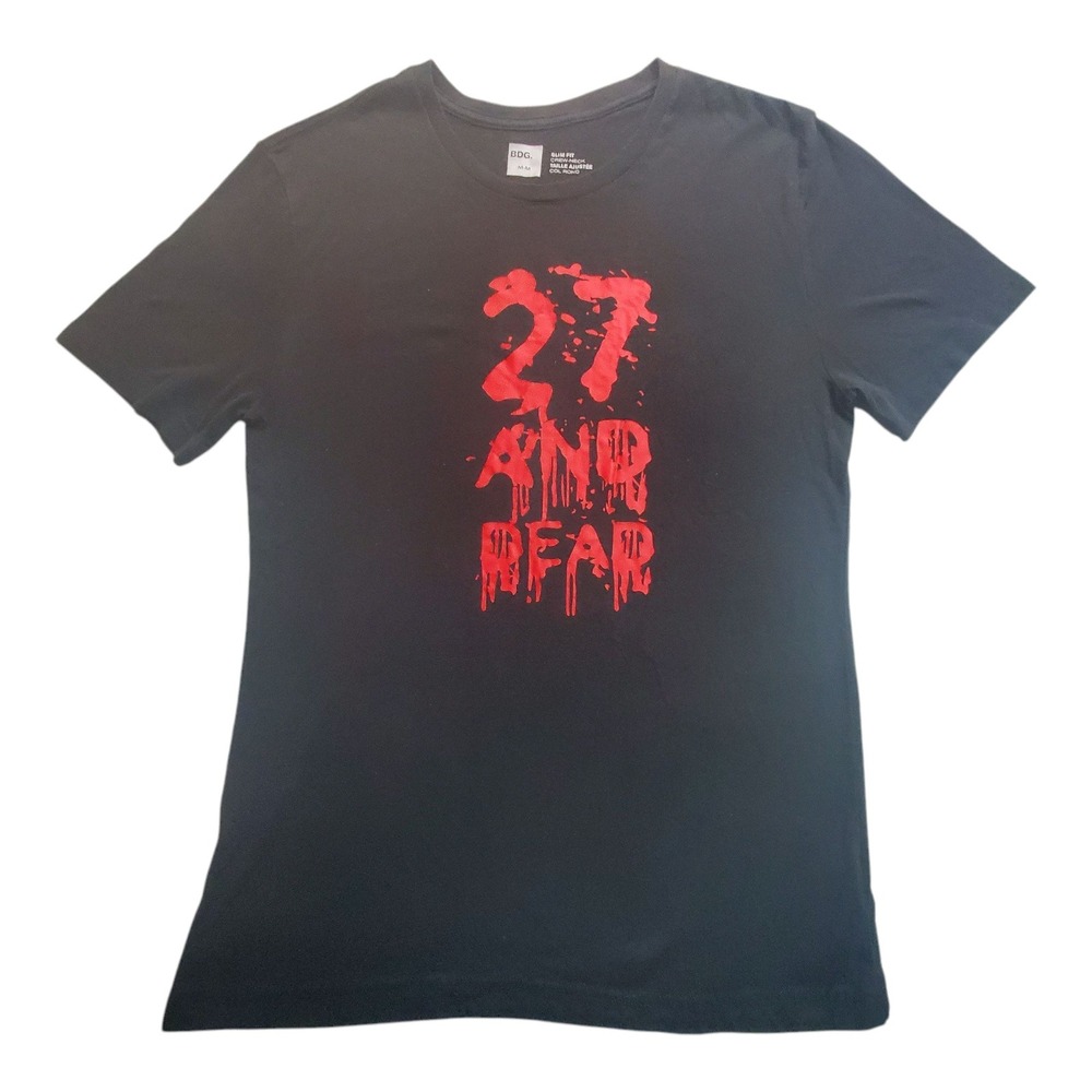 BDG 27 And Dead Graphic T-Shirt Slim Fit Crew Neck Tee Medium Urban Outfitters